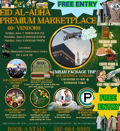 FREE Eid Al~Adha Premium Marketplace 3 Day Event, White Diamond ...