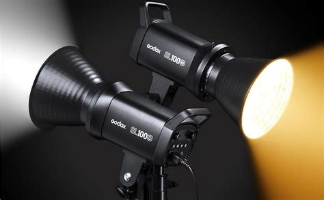 GODOX SL100BI Bowens Mount LED Video Light, 100W CRI96+ TLCI97+ 2800K ...