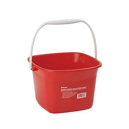 Ecolab Food Safety 6 qt Red Sanitizer Bucket 60503-12-31 | Zoro