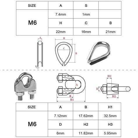 Houdao 5Pcs M6 Wire Rope Clamps Cable Wire Rope India | Ubuy