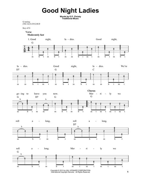 Good Night Ladies - sheet music by Michael Miles - smd-177968 ...