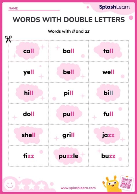 Words with Double Letters Check-in - ELA Worksheets - SplashLearn