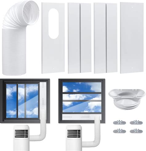 Amazon.com: Flamorrow Dual Hose Portable Air Conditioner Window Kit, 5. ...