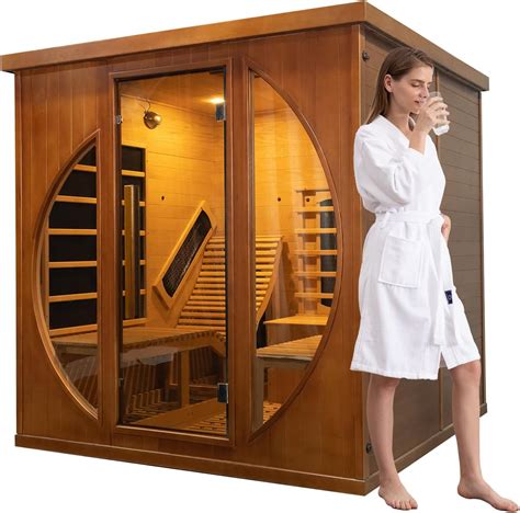 Amazon.com : ZONEMEL Far Infrared 2 Person Wooden Sauna Room with ...