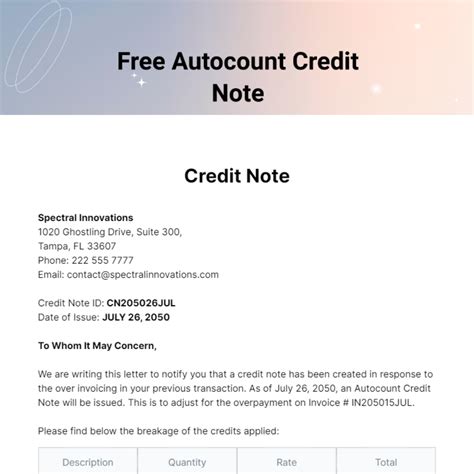 Image result for AutoCount Credit Note