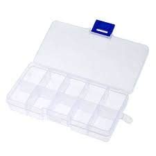 RKPM 10 Grid Cells Multipurpose Clear Transparent Plastic Storage Box ...