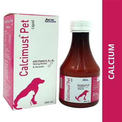Mankind Calcimust Syrup Calcium Supplement for Dogs and Cats (200ml ...