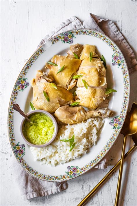 Chinese Steamed Chicken with Ginger Scallion Sauce - Cooking Therapy