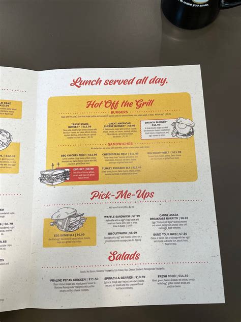 Menu at Eggs Up Grill restaurant, Fort Mill