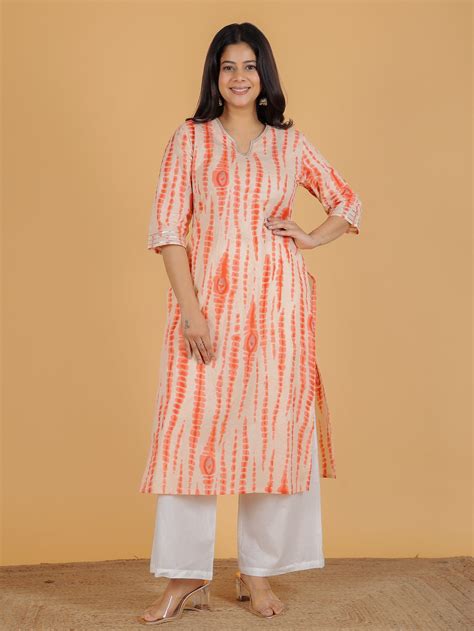 Buy Pink Tie-Dye Straight Soft Cotton Kurta Set A7595 | Aramya