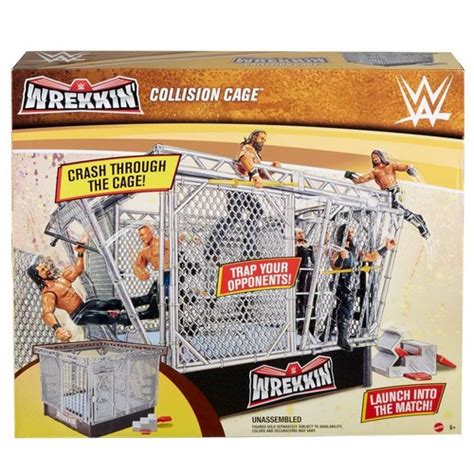 Buy WWE WREKKIN COLLISION CAGE PLAYSET BREAKABLE STEEL CAGE & RING HELL ...