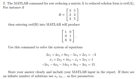 Image result for Rref in MATLAB