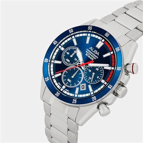 Men Quartz Blue Dial Analog Stainless Steel Watch AT3J27X1 – Just In Time