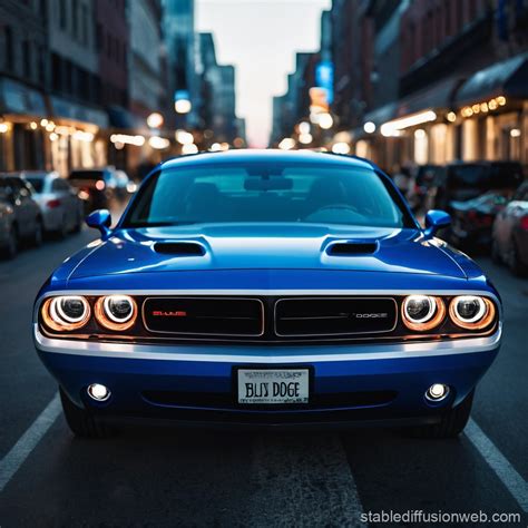 Blue Dodge Challenger | Stable Diffusion Online