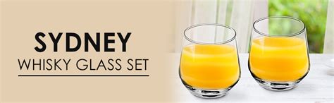 WONDERCHEF Sydney Whisky Glass 370ML - Set of 6 Pcs : Amazon.in: Home ...