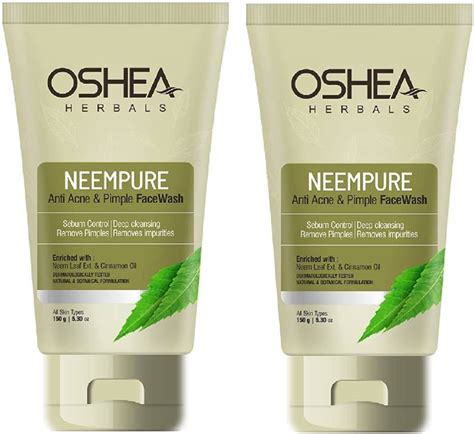 Oshea Herbals NEEMPURE ANTI ACNE PIMPLE FACE WASH COMBO OF 2 Face Wash ...