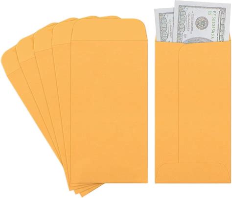 JSMSH 9.5 * 4.5 BROWN THICK ENVELOPE CHEQUE (9.5 * 4.5 Inch, Pack of 50 ...