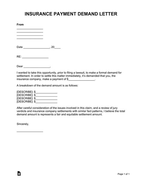 Free Demand Letter Template (PDF Samples) | CocoDoc
