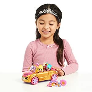 Shopkins Happy Places S7 Royal Convertible for Girls for 5+ (Gold and ...