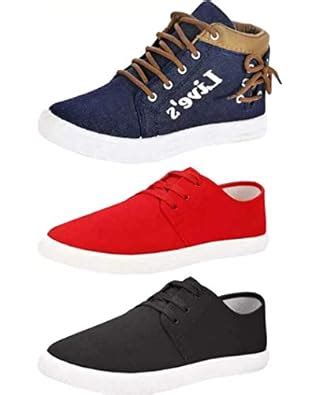 Buy Aircum Combo Pack of 3 Casual Shoes for Men's (Blue - Red - Black ...