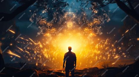 Premium Photo | Dramatic Lens Flare Silhouettes Creative Compositions with Flare Drama