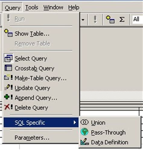 Image result for Types of Query in Access
