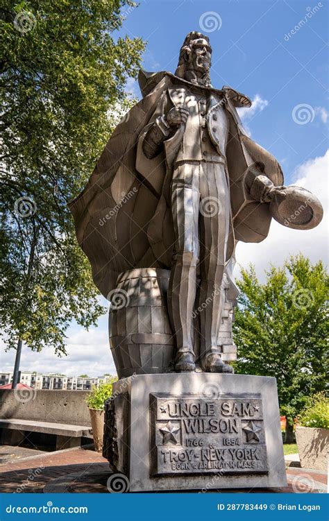 The 12-foot Tall Aluminum Statue of Uncle Sam at the Riverfront Park in ...