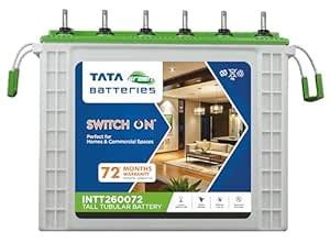 TATA Green Switch-On INTT260072 220AH Tall Tubular Inverter Battery ...