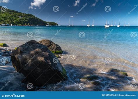 Deshaies Beachfront the Location in Death in Paradise, Guadeloupe Stock ...