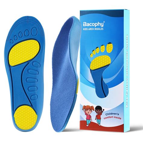 Bacophy Kids Orthotic Arch Support Insoles, Children Pu Cushioning ...