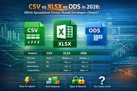 CSV vs XLSX vs ODS: Format Hamparan Mana yang Patut Digunakan Pembangun ...