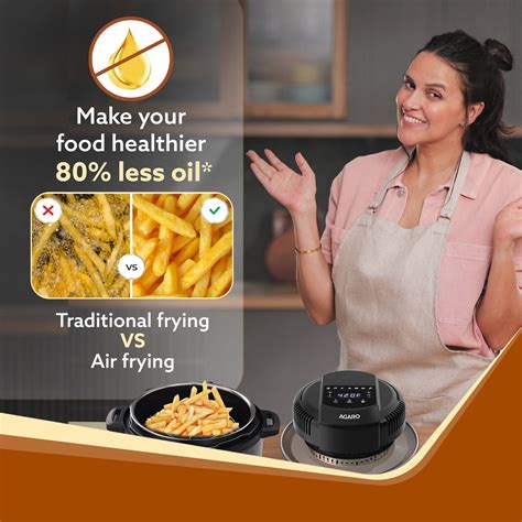 Imperial Pot Lid Air Fryer 7-in-1, 1000W with 7 Preset Menus – Agaro