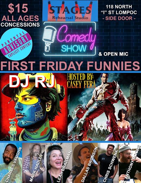 First Friday Funnies, Stages Rehearsal Studios, Lompoc, 1 December 2023 ...