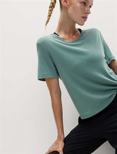 Buy Modal Rich Rib Round Neck Boxy T-Shirt at Marks & Spencer