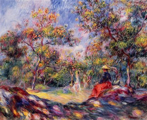 Woman in a Landscape - Pierre-Auguste Renoir - WikiArt.org ...