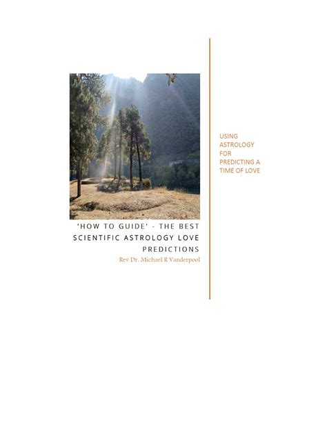 'HOW TO GUIDE' - THE BEST SCIENTIFIC ASTROLOGY LOVE PREDICTIONS: USING ...