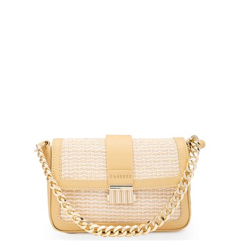 Buy Caprese Georgia Small Light Yellow Sling Bag @ Rs.1399 | Caprese Bags
