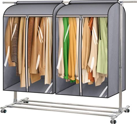 Amazon.com: MISSLO 35" Clear Garment Bags for Hanging Clothes Fully ...