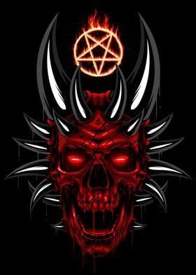 'Satanic horns' Poster, picture, metal print, paint by Alberto Perez ...