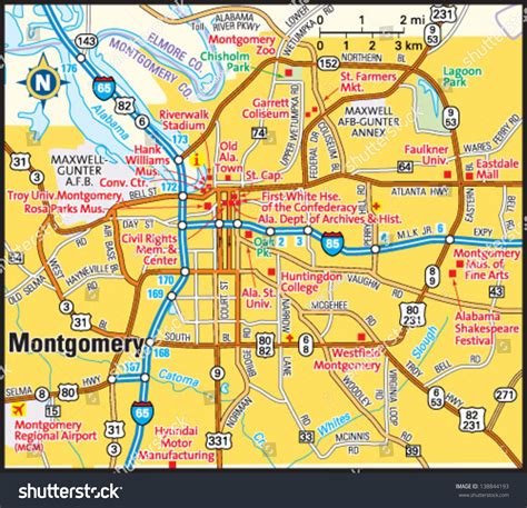 Map Of Montgomery Alabama