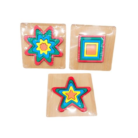 Buy Star Wooden Puzzle for Toddlers – Learn Shapes & Colors – Kids Bestie
