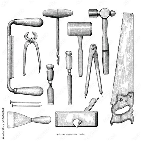 Image result for Carpenter Tools Drawing