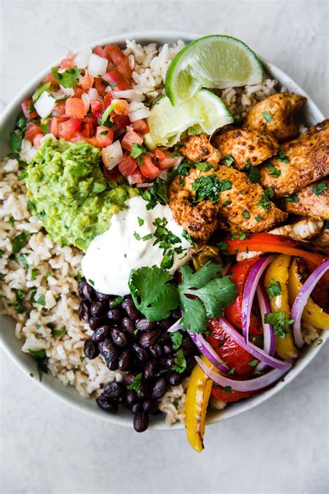 Chicken fajita burrito bowl – Artofit