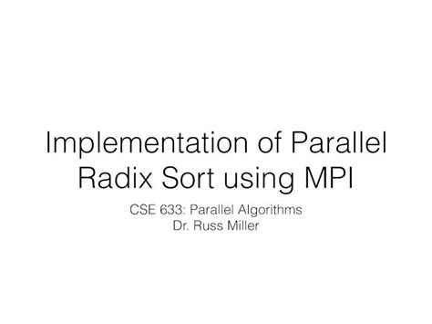 Image result for Parallel Radix Sort