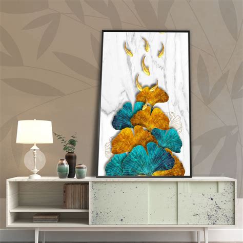Gingko leaves Fish Framed Canvas Painting For Home Décor — ART STREET