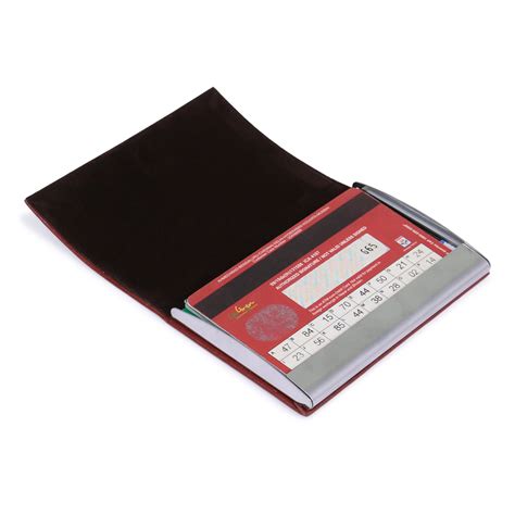 Rasper Brown Genuine Leather & Stainless Steel Credit Card Holder Busi ...