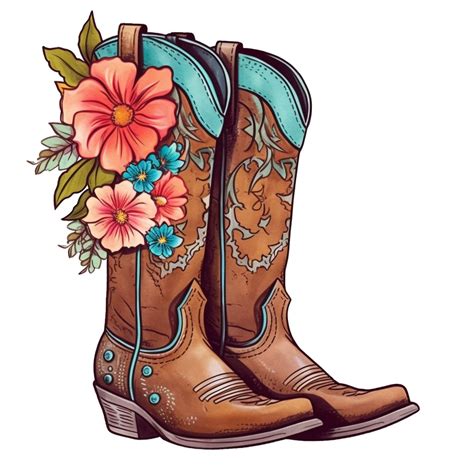 Cowgirl Boots Clipart 10 Digital Clipart Bundle High - Etsy