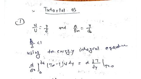 Tutorial 03 - Integral Equations and Heat Transfer Analysis - Studocu