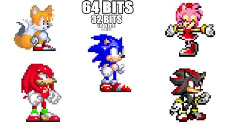 Tails 64-Bit 32-Bit 16-Bit 8-Bit 4-Bit 2-Bit 1Bit 的图像结果
