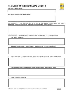 Fillable Online deniliquin nsw gov Statement of Environmental Effects ...